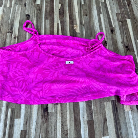 Hurley Vibrant Pink Sheer Women's Top - Picture 3 of 4